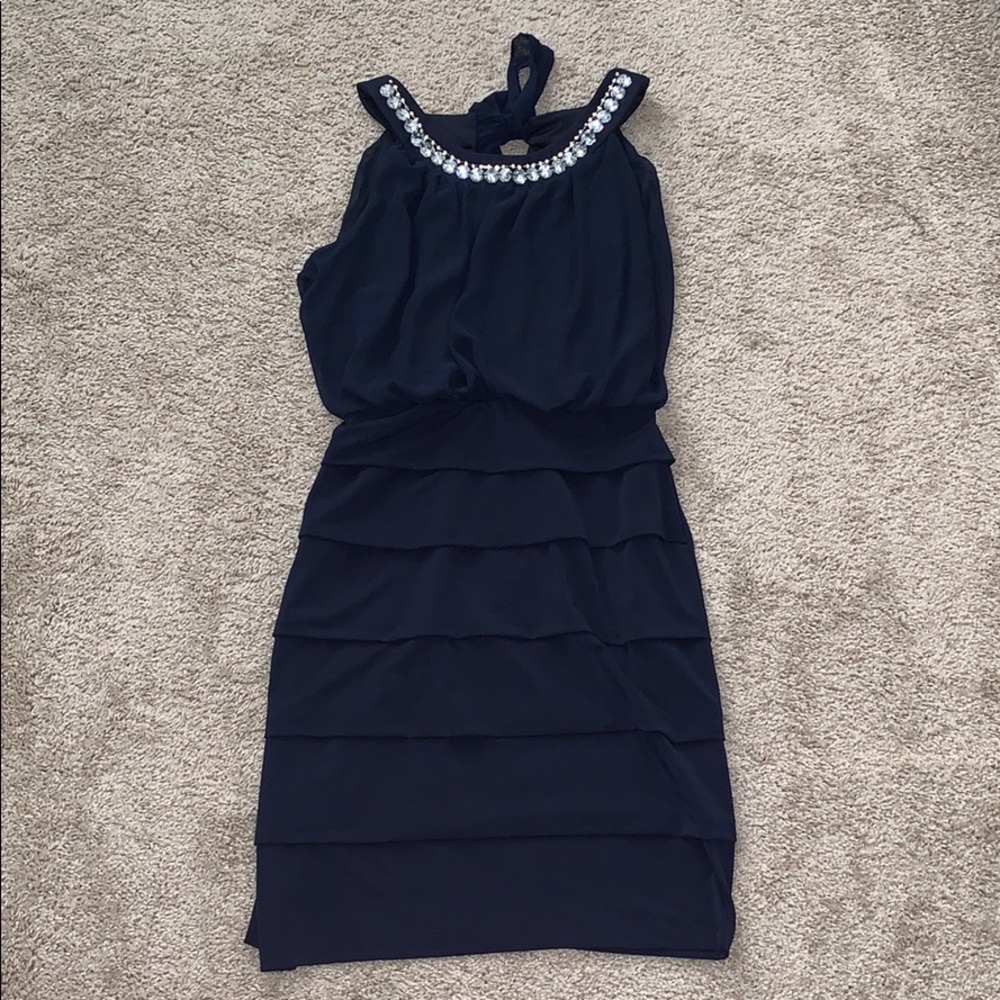 Blue Rhinestone dress